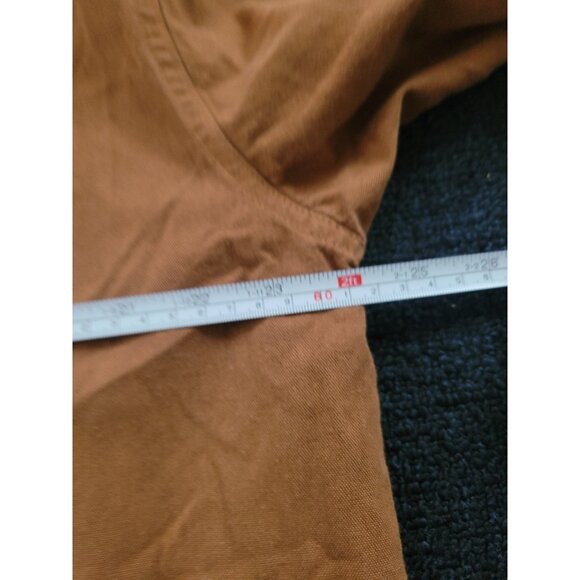 LL Bean Barn Jacket Chore Coat Canvas Wmn L Brown Full Zip USA Made - Picture 12 of 16